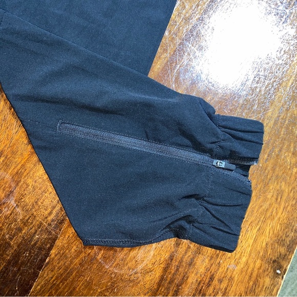 NIKE Sz S Womens Tracksuit Bottoms Black Tapered Loose Fit Mid Rise Track Pants - Picture 3 of 14